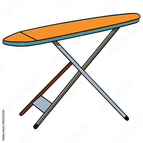 Orange Ironing Board Illustration Laundry Room Decor for Interior Layout Plans