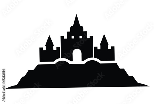 snow fort simple silhouette vector icon