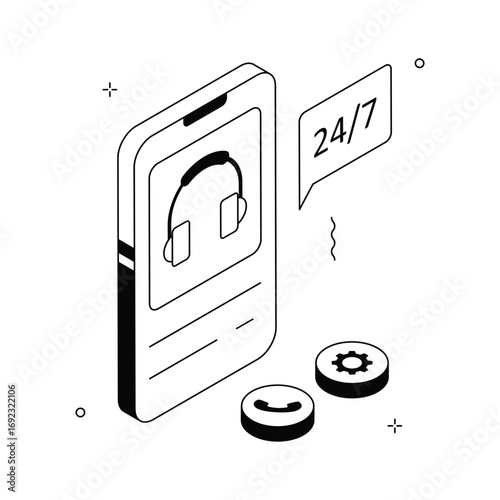 Customer service support illustration for shopping help and online assistance