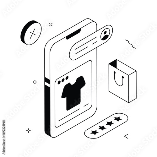 Product feedback illustration, online shopping reviews and customer opinions