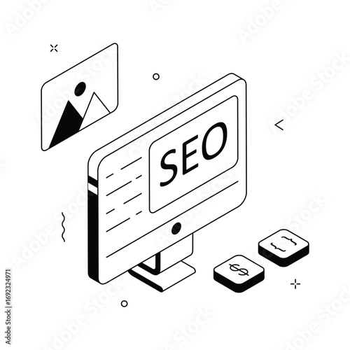 Take a look at this amazing isometric illustration of digital marketing