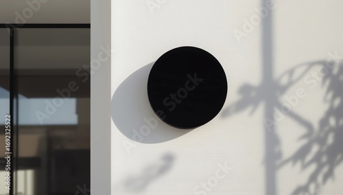 Wallpaper Mural mockup of a rounded sign on exterior wall  Torontodigital.ca