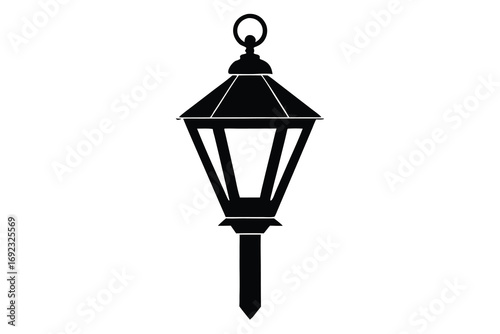 christmas lamp simple silhouette vector icon