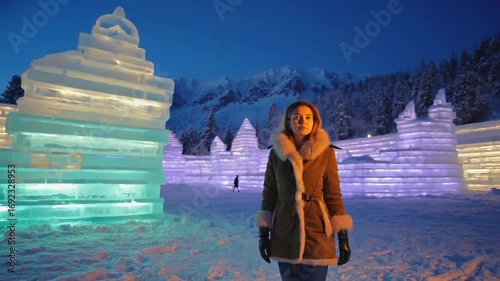 Ice city in Harbin, China.