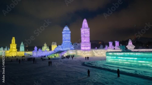 Ice city in Harbin, China.