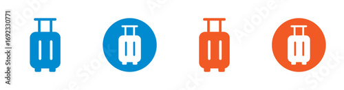 Suitcase icon. Solid vector icon.