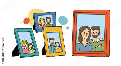 Cherish precious family memories captured in charming framed portraits
