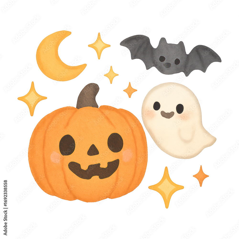 Fototapeta premium PNG Cute Halloween-themed illustration.