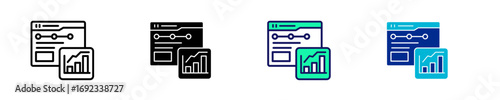 Forecast Analytics  Icon Set Multiple Style Collection