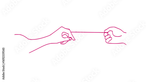 Vector art of two hands shaking in agreement, symbolizing partnership, trust, collaboration, and successful business relationships