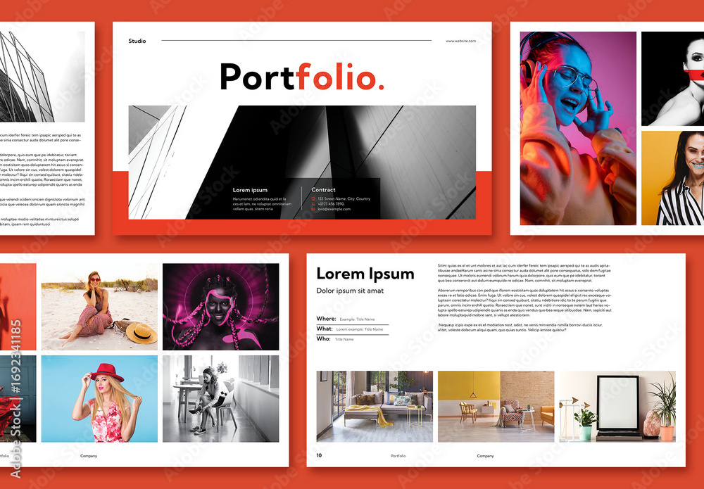 Interactive Portfolio Layout Stock Template | Adobe Stock