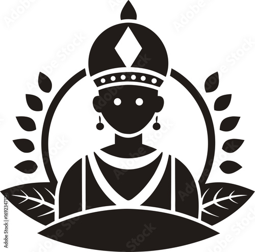 Culture silhouette icon vector on white background 