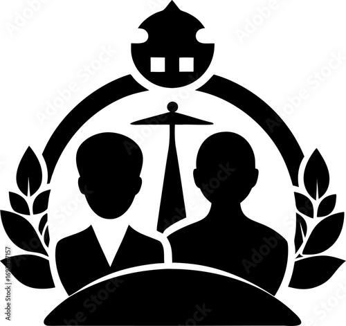 Equity silhouette icon vector on white background 