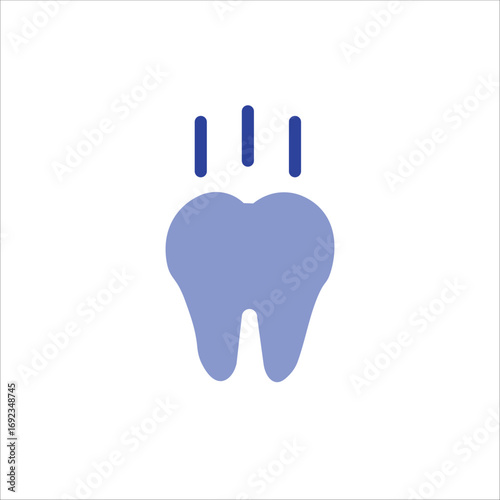 tooth icons. colored vector simple