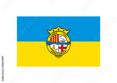 Flag of La Barceloneta, Spain