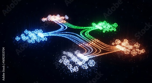 Vibrant Data Streams - A Colorful Network of Information.