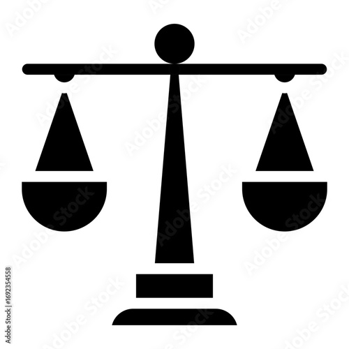 Justice and law  icon glyph style vector illustration