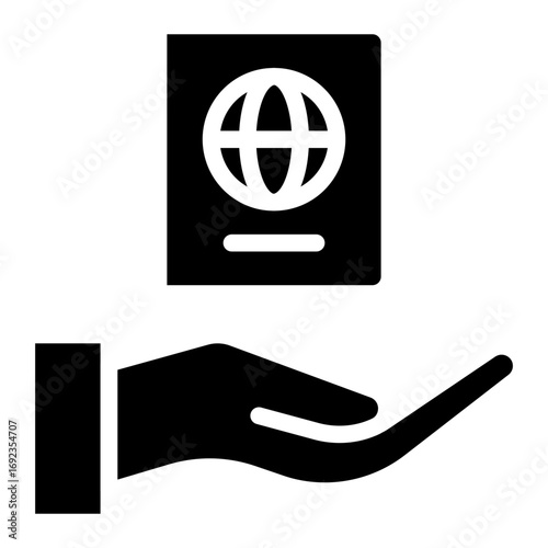 Cityrenship  icon glyph style vector illustration