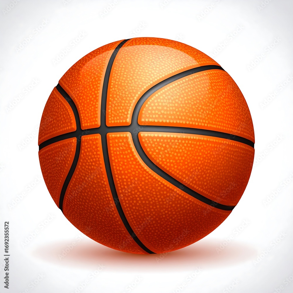 Fototapeta premium Realistic orange basketball