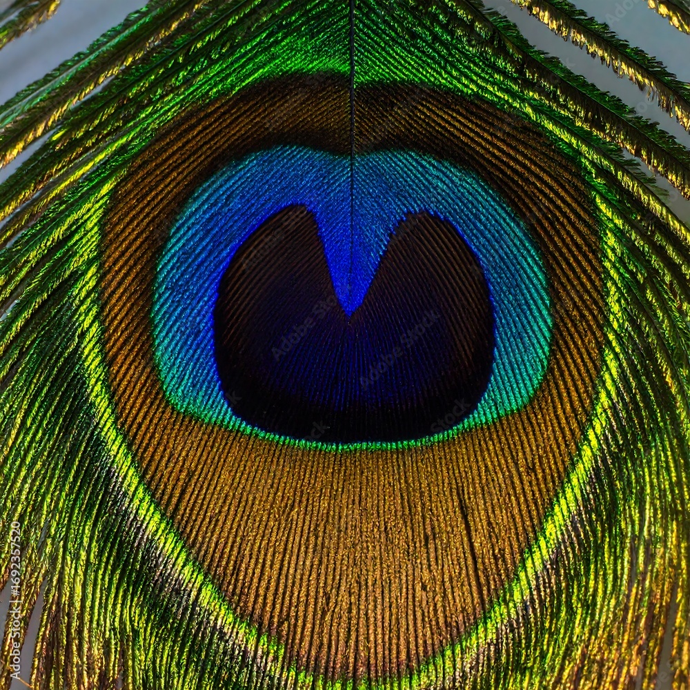 Obraz premium Peacock feather close-up