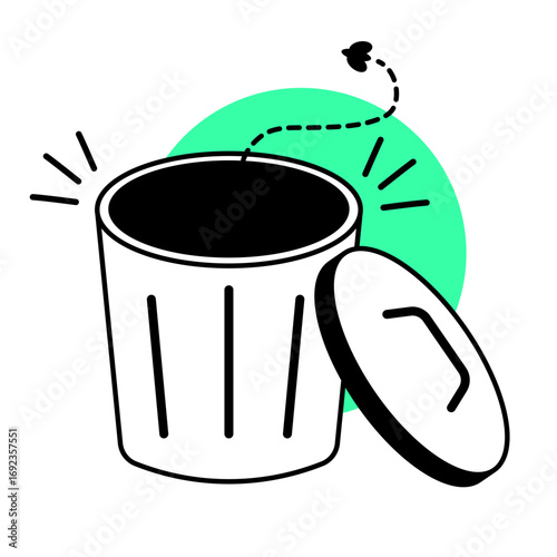 trash illustration for empty state description