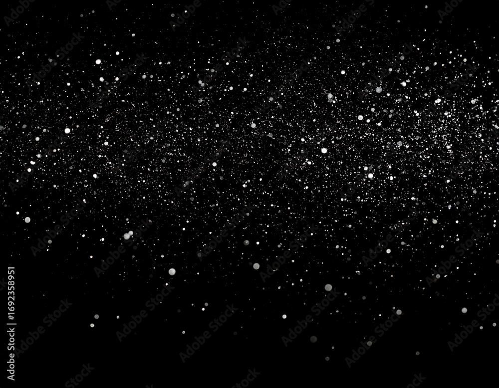 Obraz premium Abstract digital snowfall on black