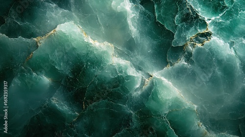 Teal - hued Onyx Stone with Gold Veining for Interior Design and Decor 