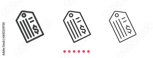 Sale promotion icon. Thin line icon vector