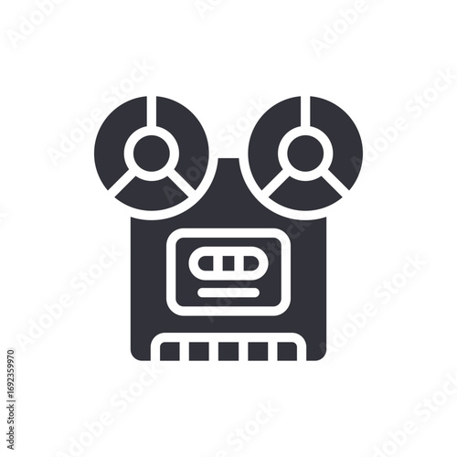 Vintage Reel To Reel Recorder Emphasizing Retro Audio Technology And Studio Aesthetic