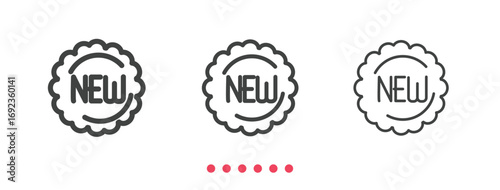 Sticker icon. Thin line icon vector