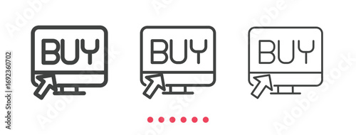 Buy icon. Thin line icon vector