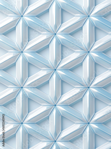 This is a fresh and modern take on classic winter themes. The collection features sophisticated 3D snowflake and geometric patterns in a clean palette of white, blue, and metallic silver, perfect for 