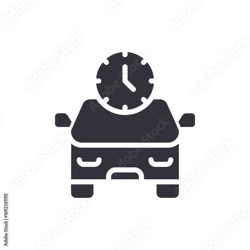 Automotive Punctuality Icon Symbolizing Time Management In Transportation Service