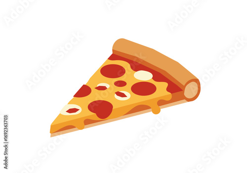 Delicious Pizza Slice A Tempting Treat of Melted Cheese and Pepperoni