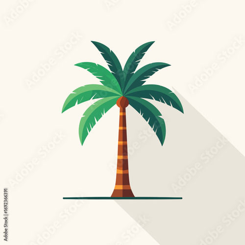 Tropical Palm Tree Illustration Graphic.
