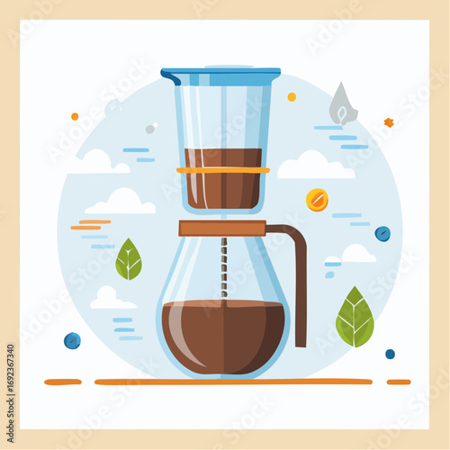 Stylish Coffee Dripper Illustration