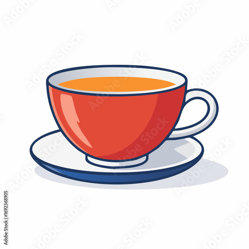 Cartoon Tea Cup And Saucer