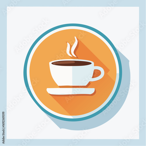 Simple Flat Coffee Cup Icon