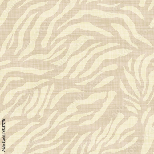 Seamless Tonal Zebra Stripe on Linen Pattern

