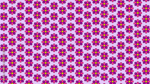 Seamless pattern of purple flowers for textile design, scrapbook, and wallpaper