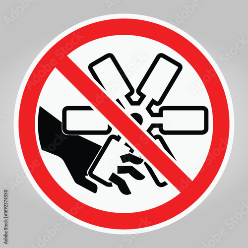 No Mobile Device Use Symbol with Hand and Phone Illustration