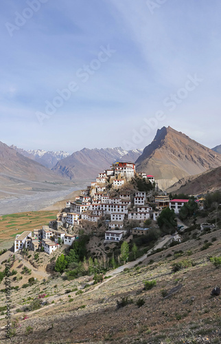Early Morning View of Key Monastery, Lahaul Spiti, Himachal Pradesh, India.