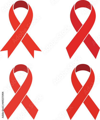 Show your support with this awareness red ribbon design for a meaningful cause and charity drive