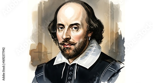 Artistic Portrait of William Shakespeare the Bard.