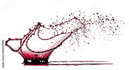 Wallpaper Mural Expressive red wine liquid explosion splash with transparent background for bold and dramatic visuals Torontodigital.ca