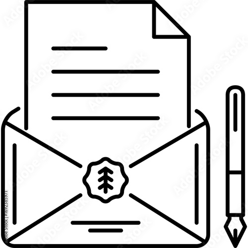 vector illustration of a mail icon