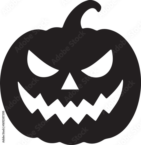 Spooky Pumpkin Illustration – Scary Halloween Jack O’ Lantern Design