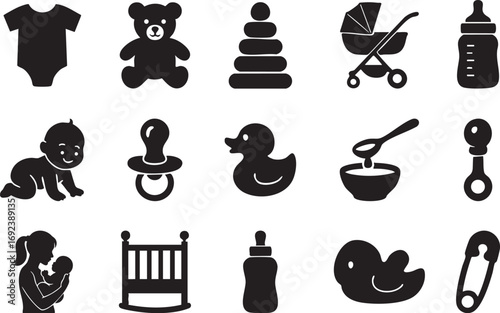 Mother and Child with Elephant Silhouette