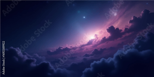 A stunning sunrise paints a dramatic cloudscape over the mountains