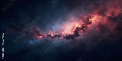 A dramatic dark sky and stormy clouds in vibrant orange and red sunlight